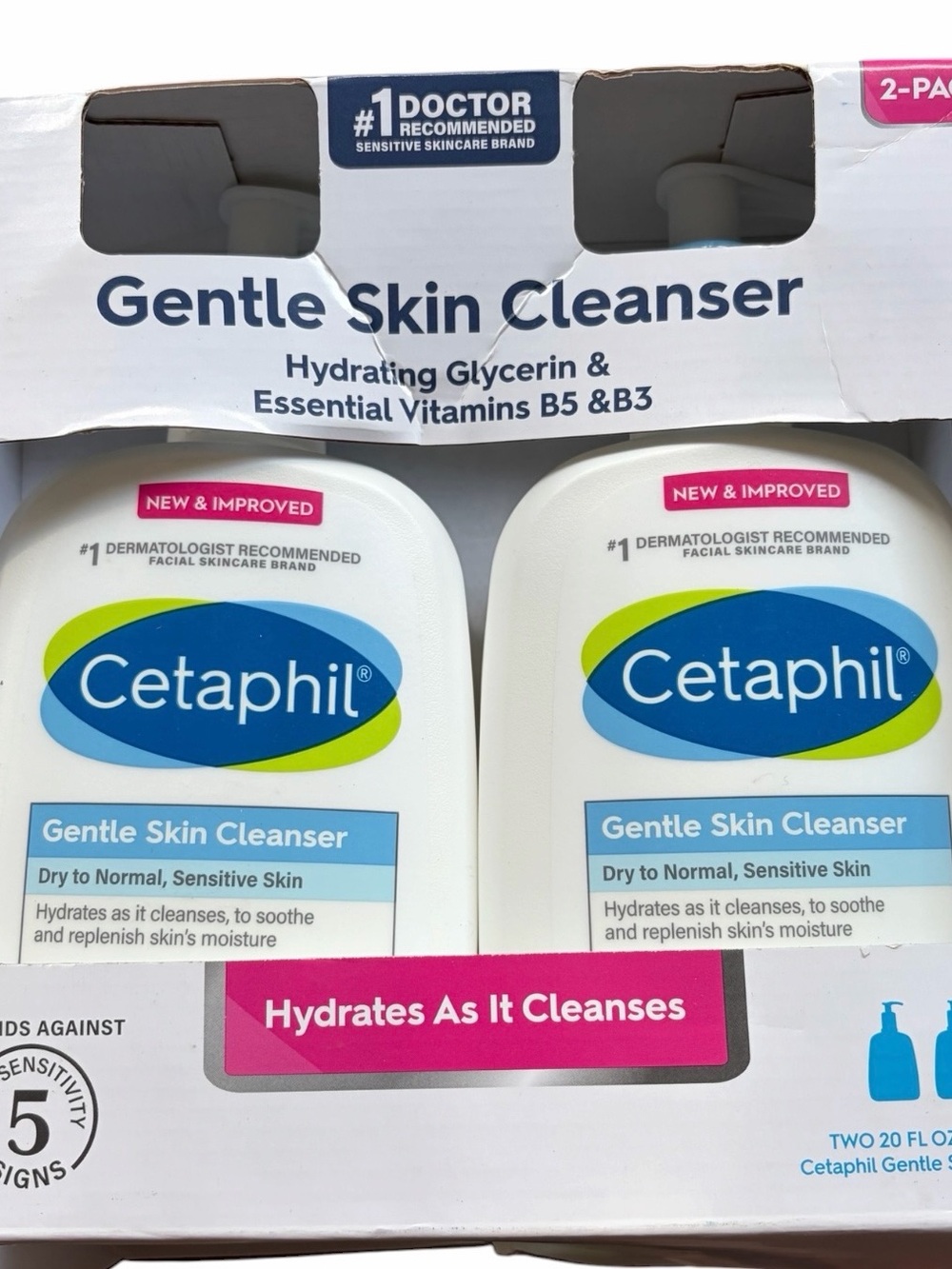 Cetaphil Gentle Skin Cleaner 2-20oz bottles